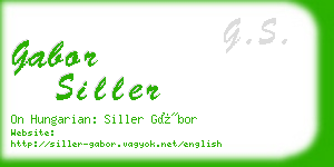 gabor siller business card
